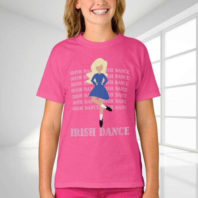 Irish Dance Typography Blond Hair Irish Dancer T-Shirt (Creator Uploaded)