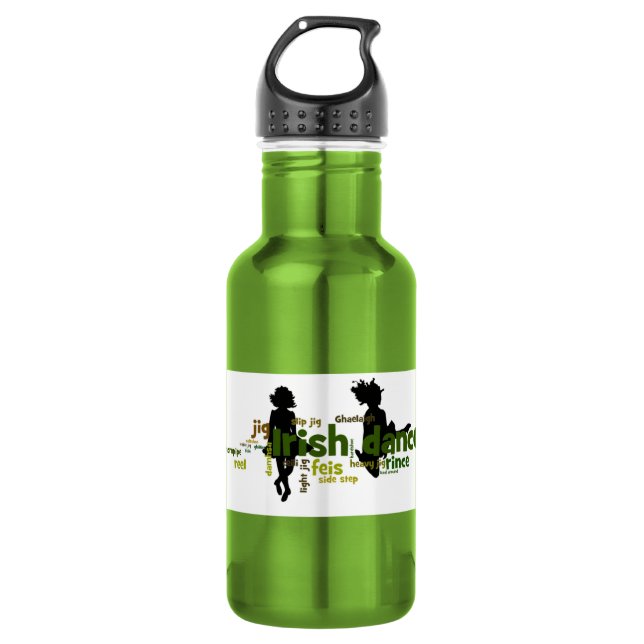 Irish Dance Wordle Water Bottle (Front)
