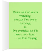 IRISH DANCER CARDS (Inside (Right))