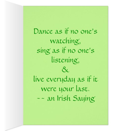 IRISH DANCER CARDS (Inside (Right))