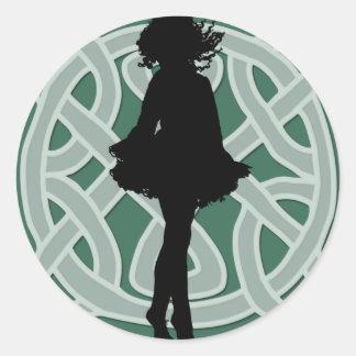 Irish Dancer Celtic Green Sticker
