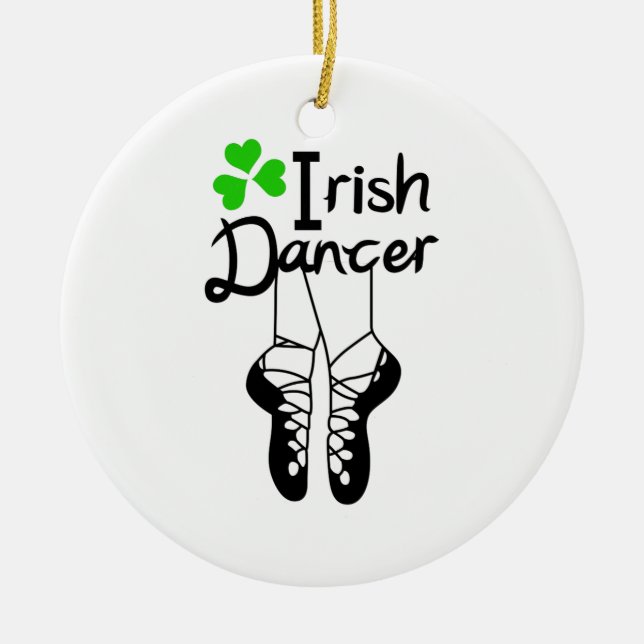 Irish Dancer Ceramic Ornament (Front)