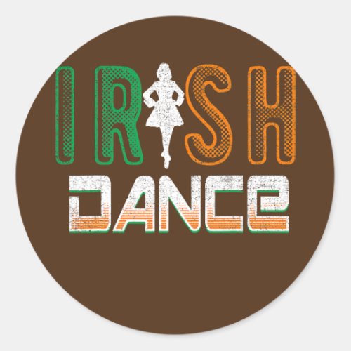 Irish Dancer  Classic Round Sticker