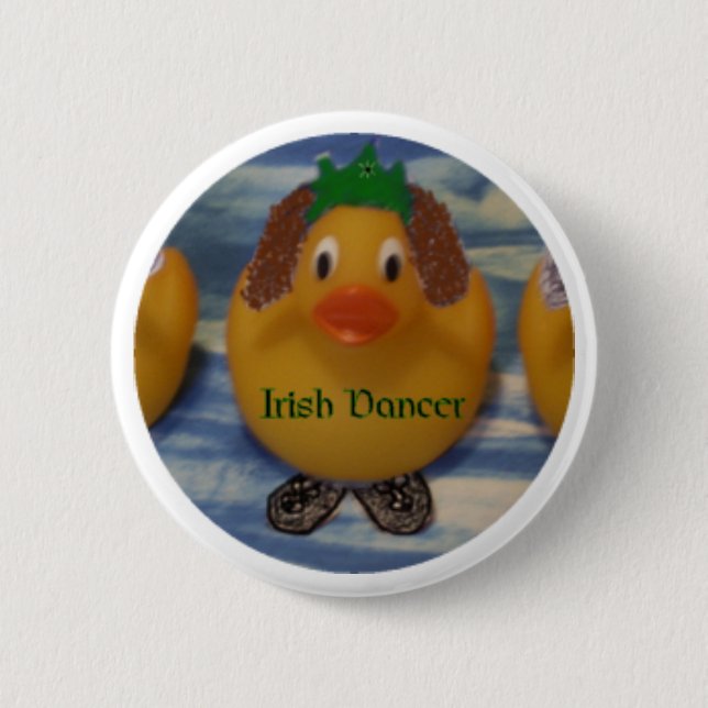 Irish Dancer Duck Pinback Button (Front)
