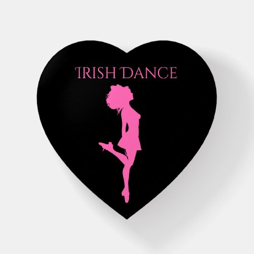 Irish Dancer Hard Shoe Black and Pink Dance Paperweight
