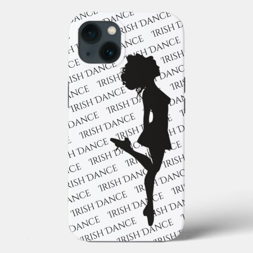 Irish Dancer Hard Shoe Black and White Dance iPhone 13 Case