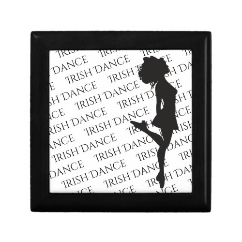 Irish Dancer Hard Shoe Black and White Dance Gift Box