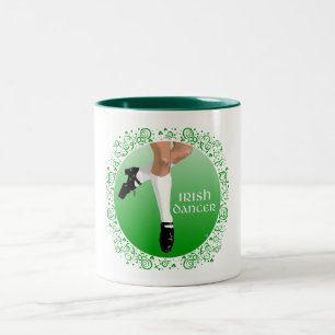 Irish Dancer Hard Shoe Two-Tone Coffee Mug