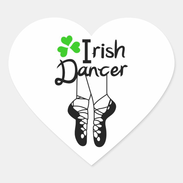 Irish Dancer Heart Sticker (Front)