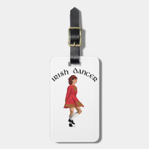 Irish Dancer in Red Luggage Tag