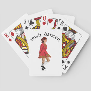 Irish Dancer in Red Poker Cards