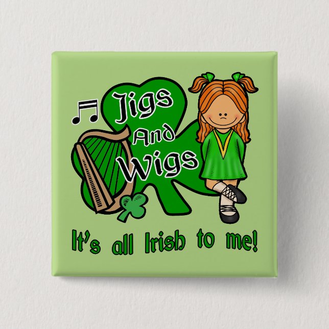 Irish Dancer's, Irish Dancing Badge Button (Front)