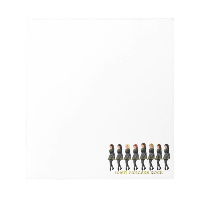 Irish Dancers Rock Notepad (Front)