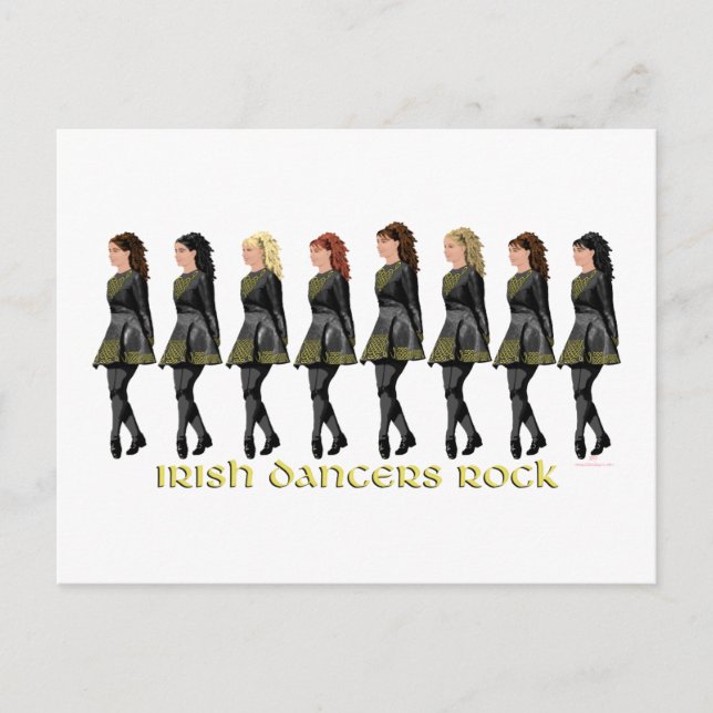 Irish Dancers Rock Postcard (Front)