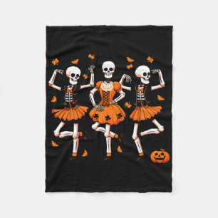 Irish Dancing Skeletons Spooky Dance Halloween Wom Fleece Blanket
