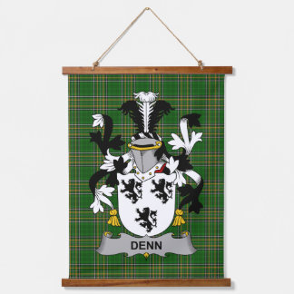 Irish Denn Coat of Arms Family Crest Hanging Tapestry