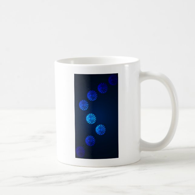 Irish Design Blue Crystal Coffee Mug (Right)