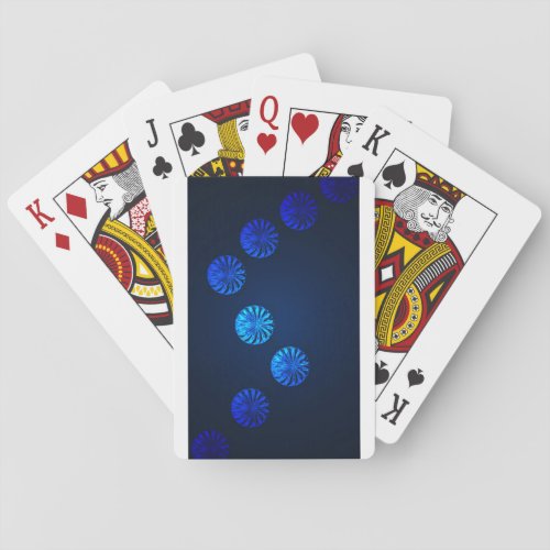 Irish Design Blue Crystal Poker Cards
