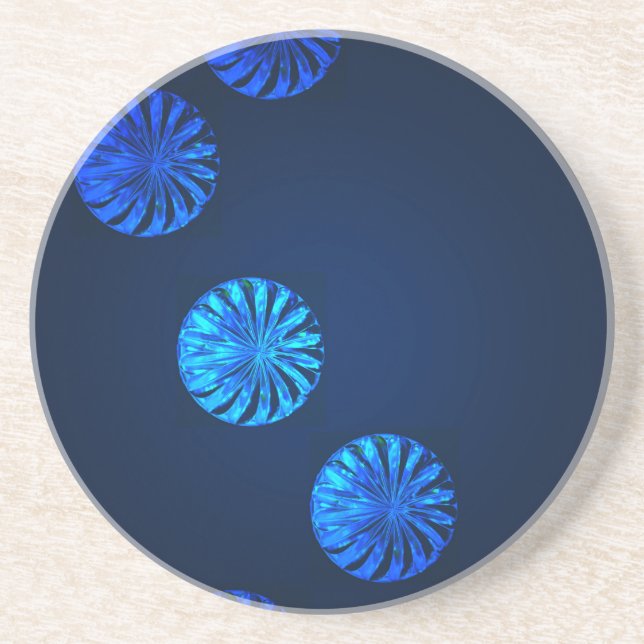Irish Design Blue Crystal Sandstone Coaster (Front)