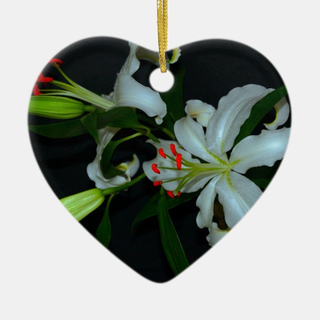 Irish Design-Brass and Flower Collection Ceramic Ornament (Front)