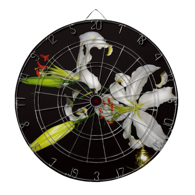Irish Design- Brass and Flower Collection Dart Board (Front)