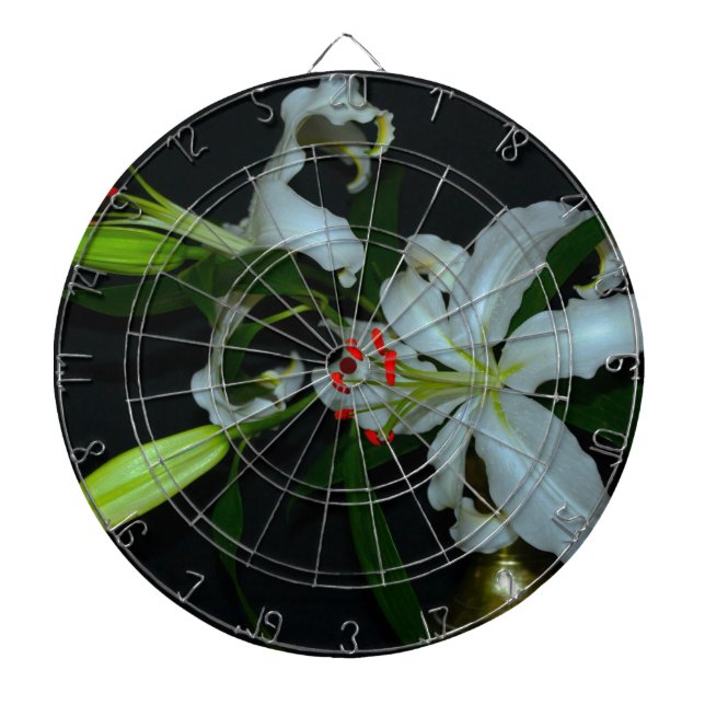 Irish Design-Brass and Flower Collection Dartboard With Darts (Front)