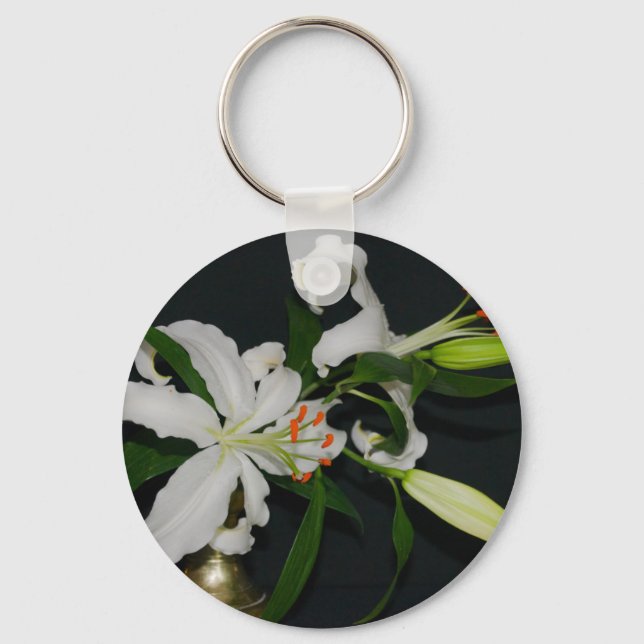 Irish Design-Brass and Flower Collection Keychain (Front)