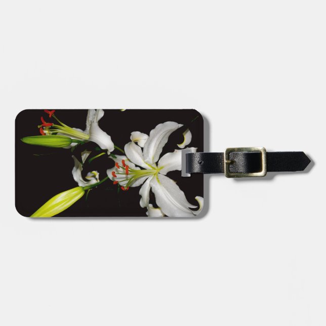 Irish Design- Brass and Flower Collection Luggage Tag (Front Horizontal)