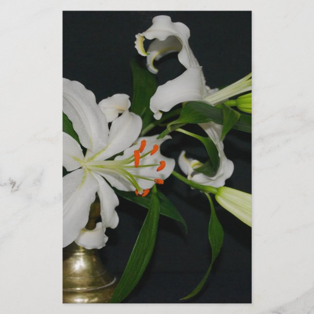 Irish Design-Brass and Flower Collection Stationery (Front)