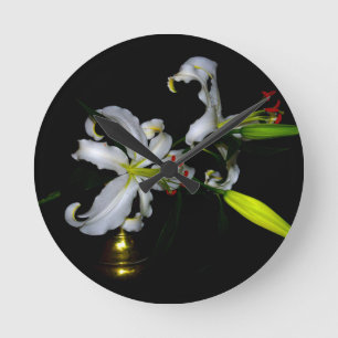 Irish Design-Brass and Flower Design Round Clock