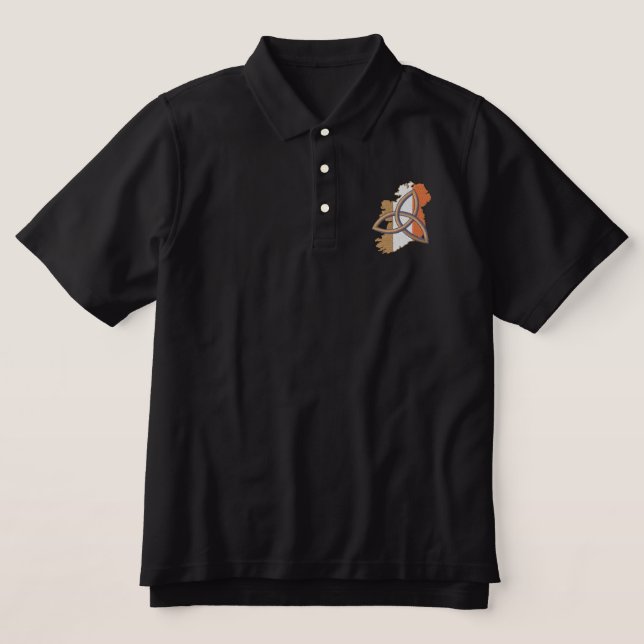 Irish Design Embroidered Polo Shirt (Design Front)