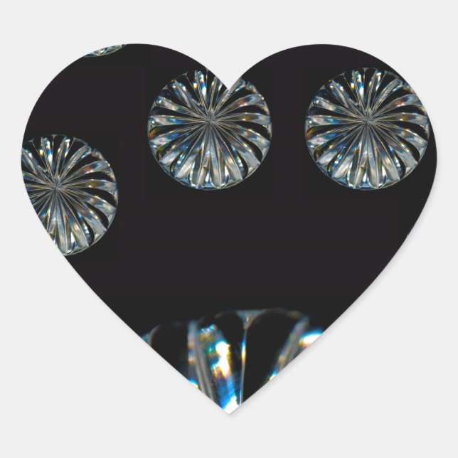 Irish Design-The Crystal Collection Heart Sticker (Front)