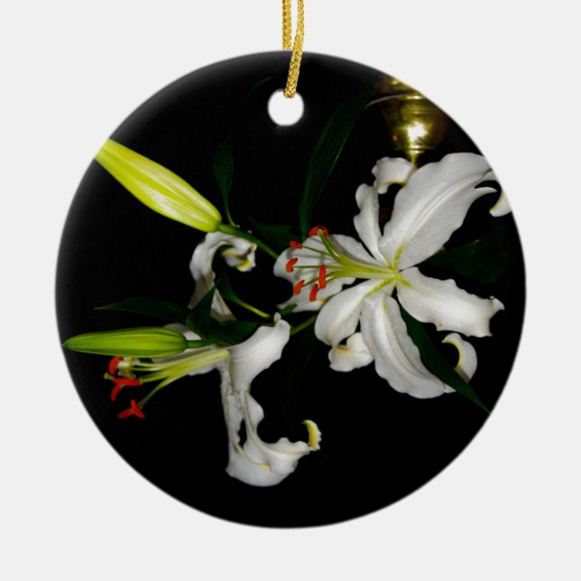 Irish Design-The Flower Collection Ceramic Ornament (Front)