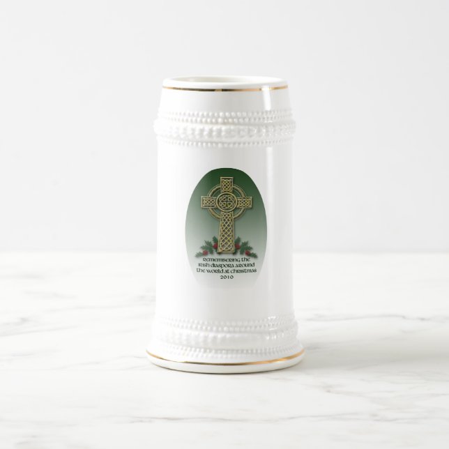 Irish Diaspora Christmas Ceramic Beer Stein (Center)