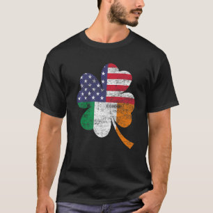 Irish Distressed American Flag Ireland Flag St Pat T-Shirt