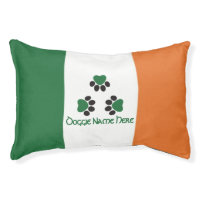 Irish Dog Name Shamrock Paw Pet Bed