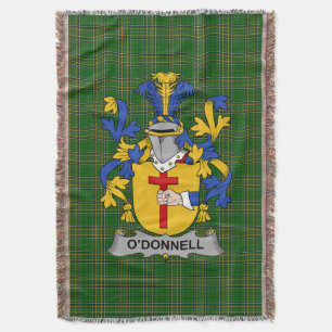 Irish Donnell or O_Donnell Coat of Arms Family Cr Throw Blanket