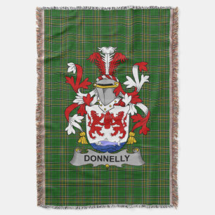 Irish Donnelly or O_Donnelly Coat of Arms Family Throw Blanket