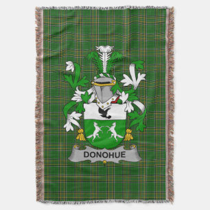 Irish Donohue or O_Donohue Coat of Arms Family Cr Throw Blanket