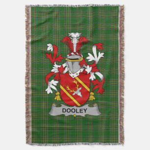 Irish Dooley or O_Dooley Coat of Arms Family Cres Throw Blanket