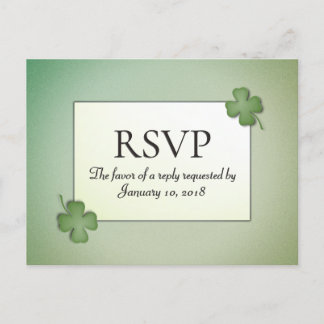 Irish Dreams RSVP with Entree Choices Invitation Postcard
