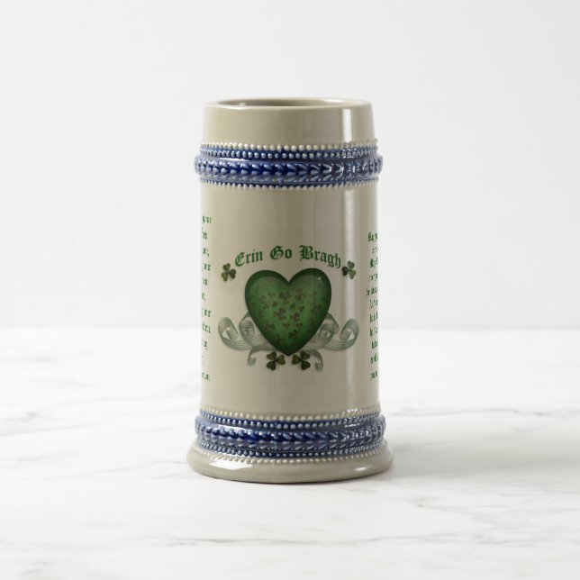 Irish drinking mug Erin go bragh Irish heart (Center)