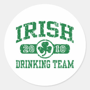 Irish Drinking Team 2010 Classic Round Sticker