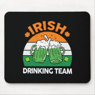 Irish Drinking Team Drinking St Patricks Day Beer Mouse Pad