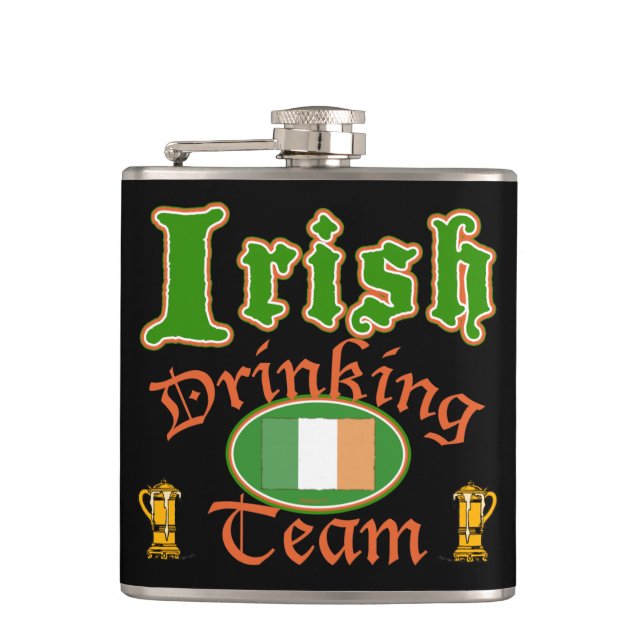 Irish Drinking Team Flask (Front)
