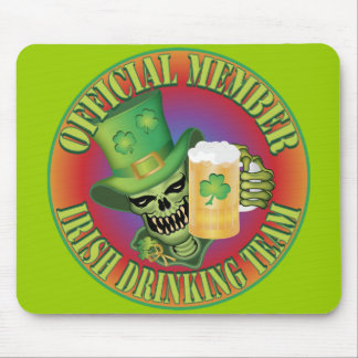 Irish Drinking Team Skull Mouse Pad