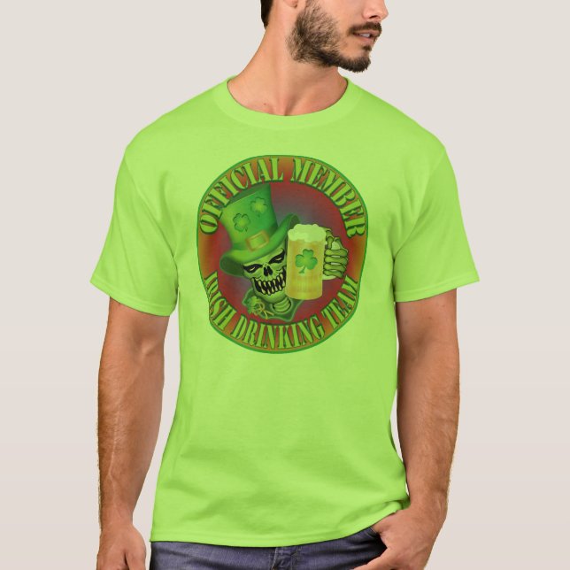 Irish Drinking Team Skull T-Shirt (Front)