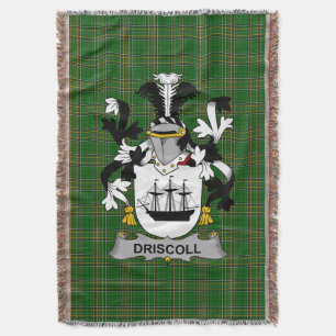 Irish Driscoll or O_Driscoll Coat of Arms Family Throw Blanket