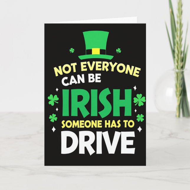 Irish Driver Funny St Patricks Card (Front)