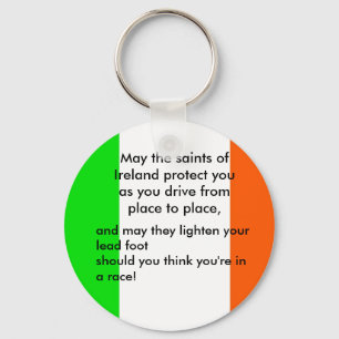 Irish Driver's Blessing Keychain